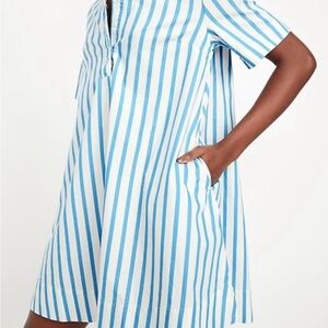 Old Navy Blue and White Striped Mini Dress